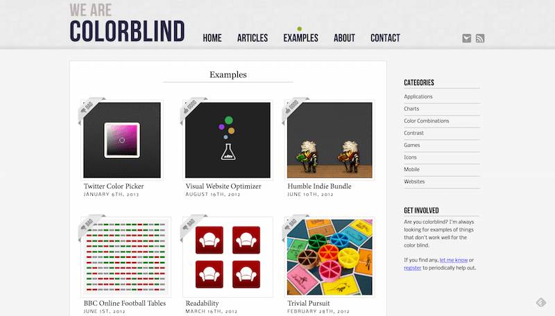 色覚異常者にやさしいサイトデザインの作り方を学ぶ「We are Colorblind」